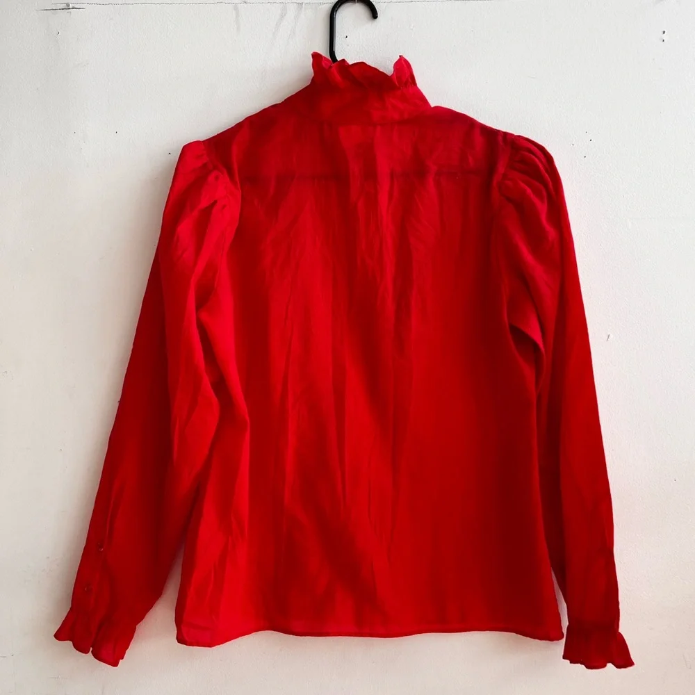 vintage red blouse - Picture 3 of 5
